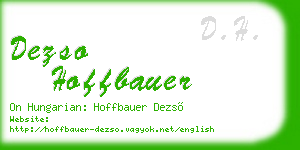 dezso hoffbauer business card
